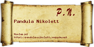 Pandula Nikolett névjegykártya